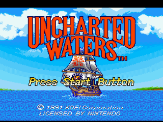 Daikoukai Jidai II title screen for Super Famicom